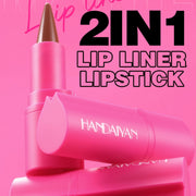 Matte Lipstick Lip Liner 2-in-1 8 Colors
