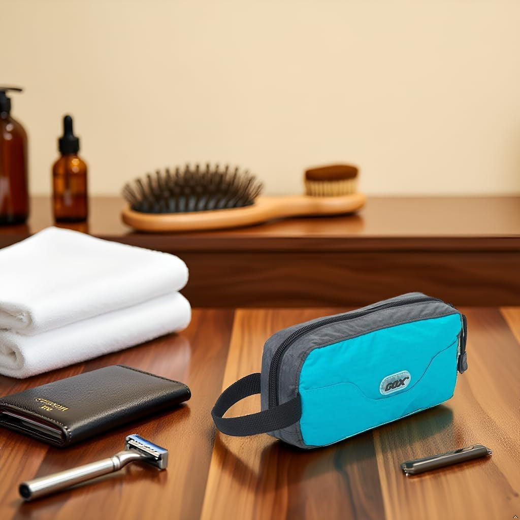 Travel Toiletry Bag,Dopp Kit Case,Ultra-Light Cosmetics Bag Makeup Organizer (Turquoise)