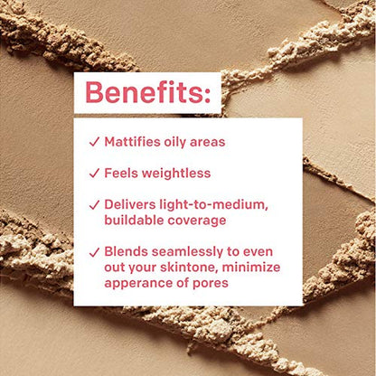 Setting Powder, Face Makeup, Matte Loose Powder, Hypoallergenic, Cruelty Free, 200 Light Medium, 1 Oz